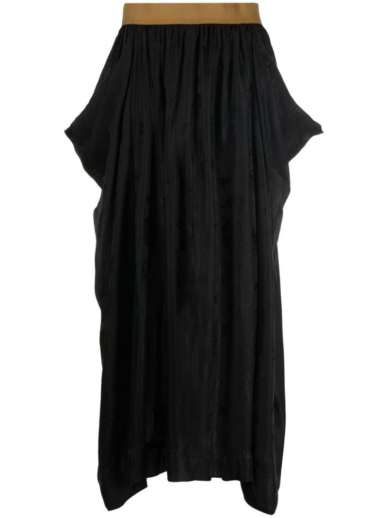 side-draped maxi skirt - 1
