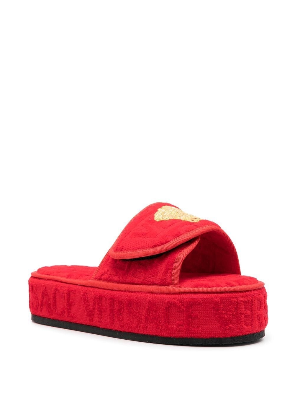 logo-print open-toe slides - 2