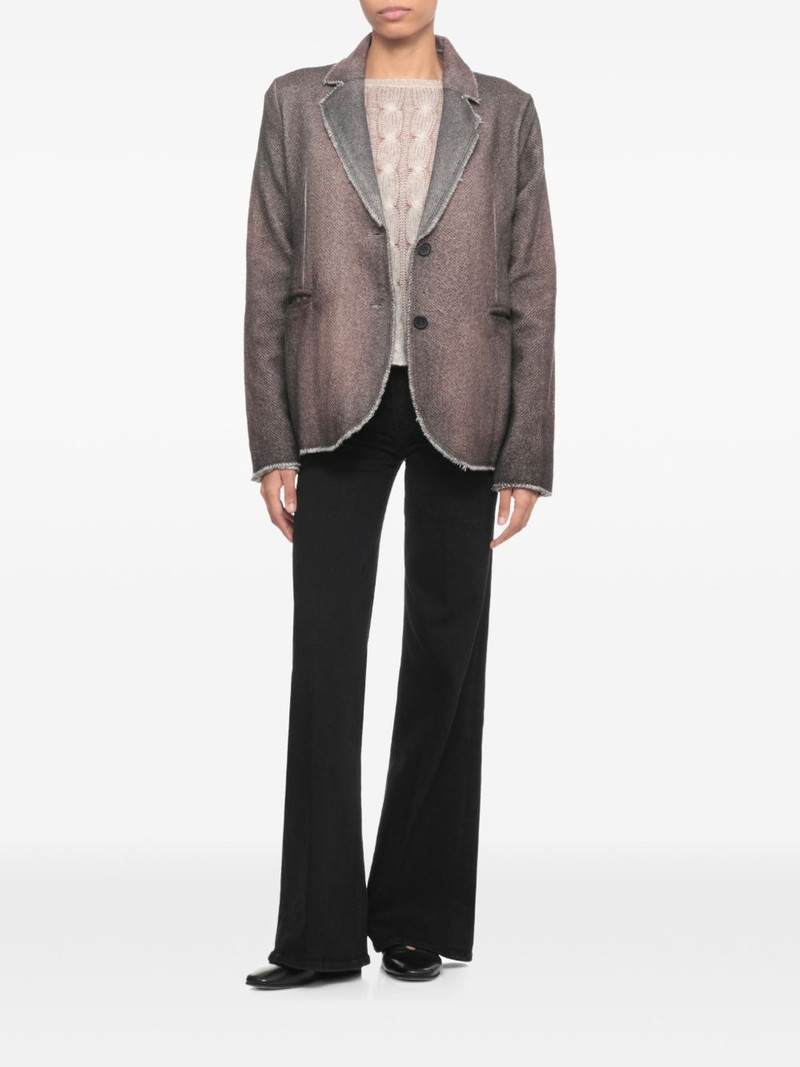 Avant Toi lapel raw-hem blazer outlook