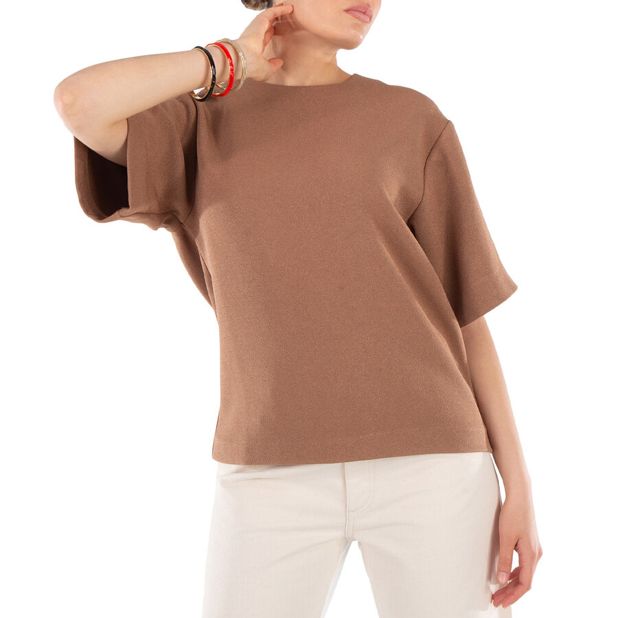 Anine Bing Ladies Brown Maddie Crepe Blouse - 2