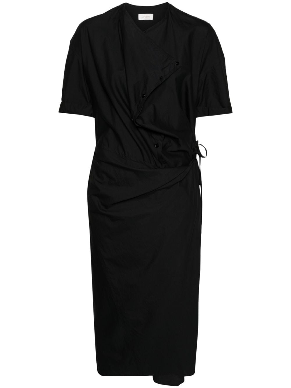 cowl-neck midi dress - 1