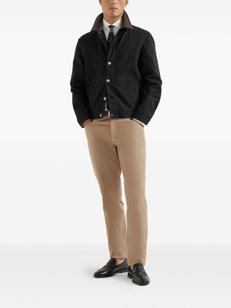 Brunello Cucinelli garment-dyed cotton jacket outlook