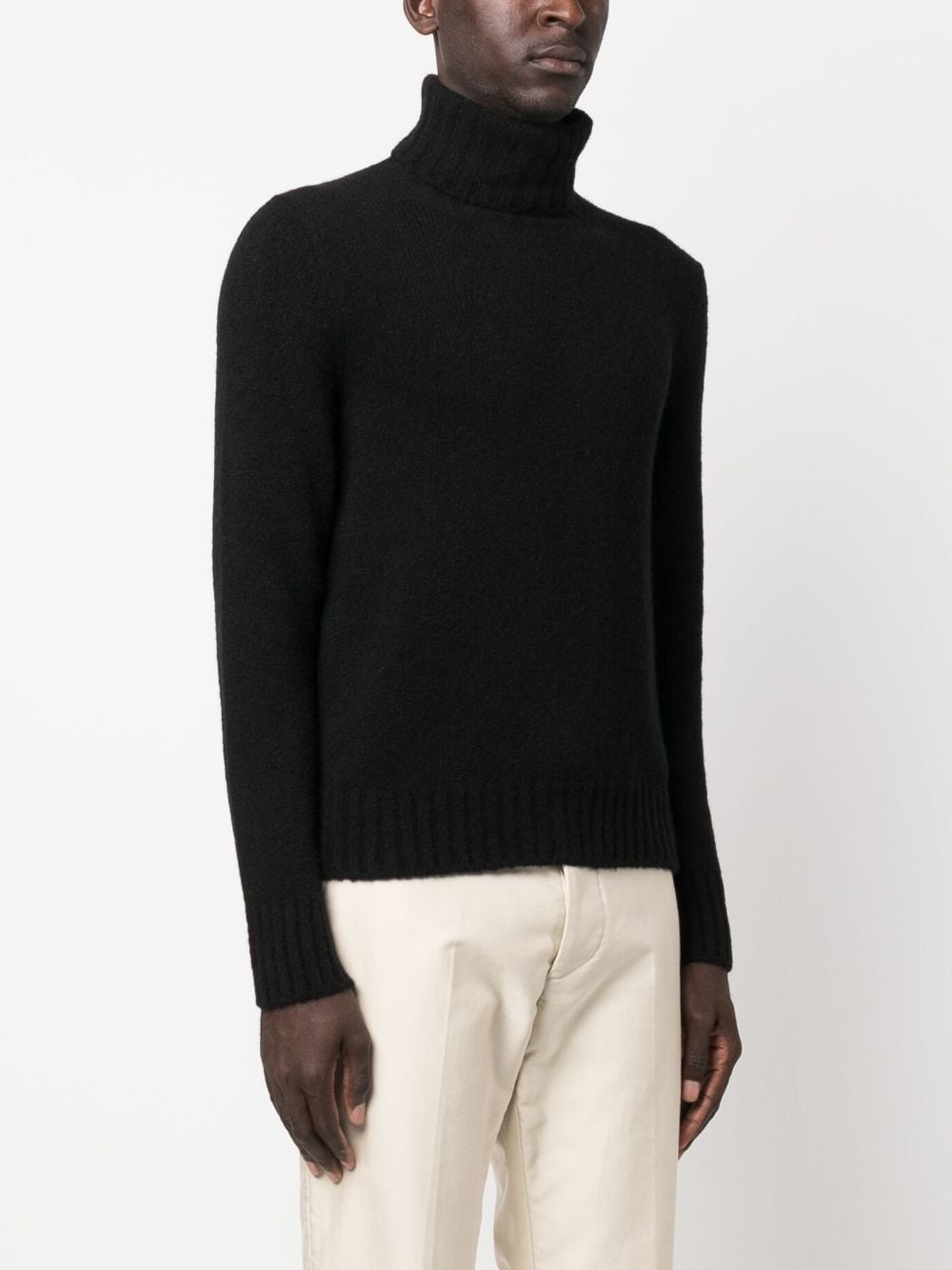 roll-neck cashmere-silk jumper - 3