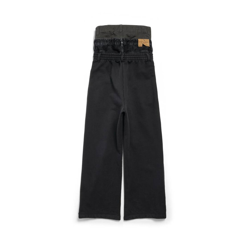 Men's Layered Jogging Pants in Black 7