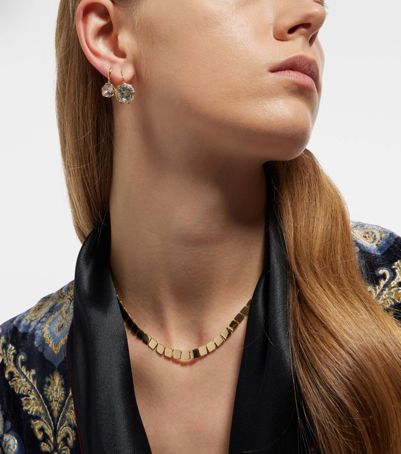 Crown 18kt gold earrings with amethysts 5