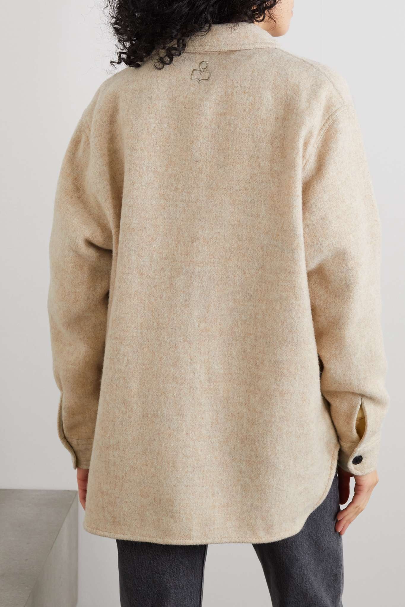 Faxon oversized brushed wool-blend jacket - 4