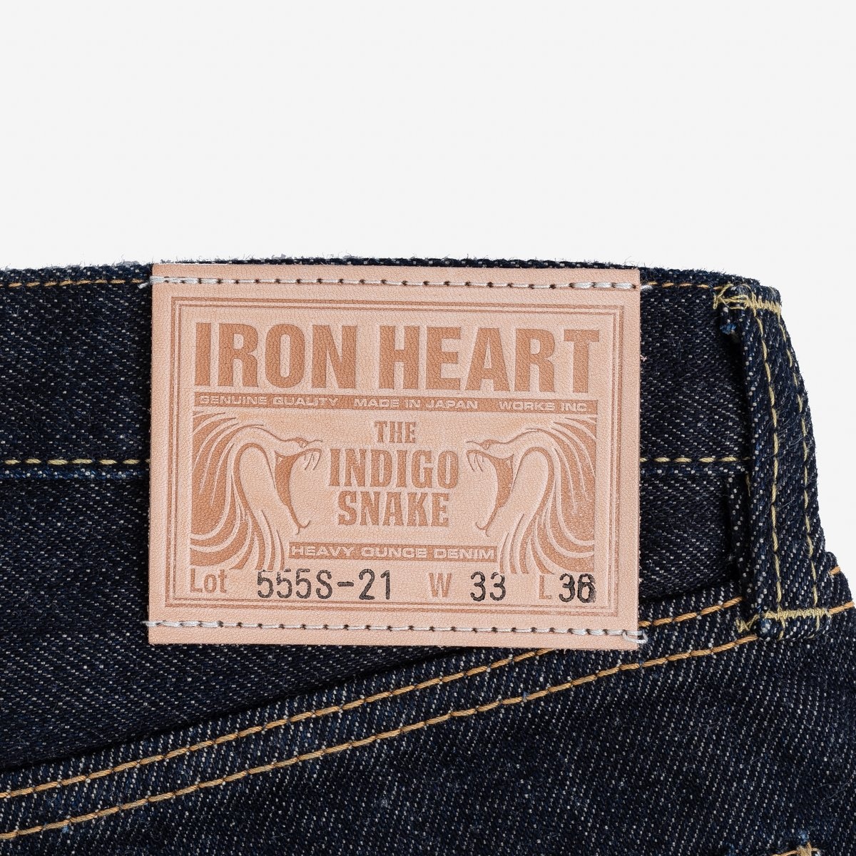IH-555S-21 21oz Selvedge Denim Super Slim Cut Jeans - Indigo - 12