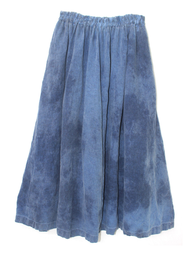 LINEN SKIRT - INDIGO 1