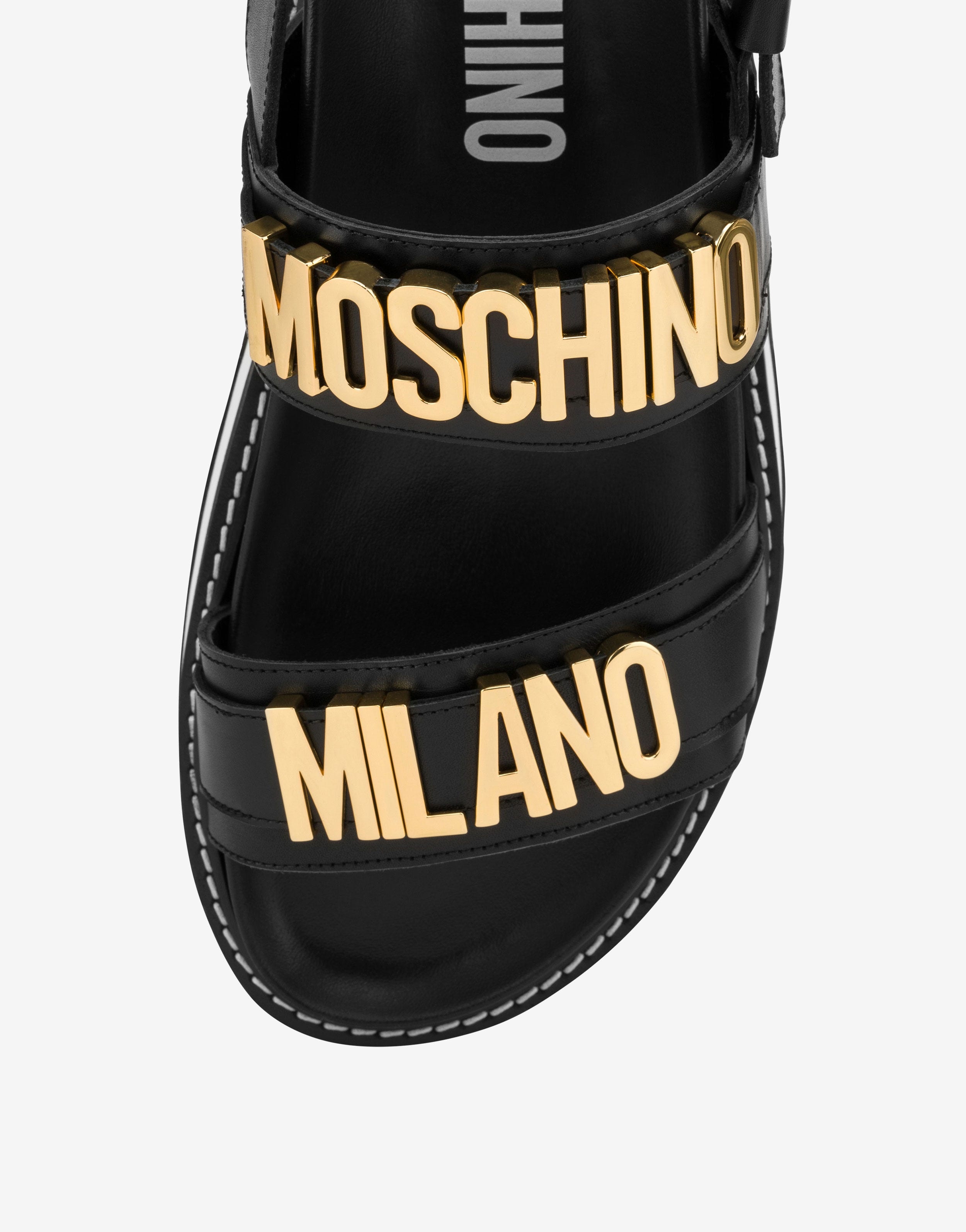 MOSCHINO MILANO CALFSKIN SANDALS - 4