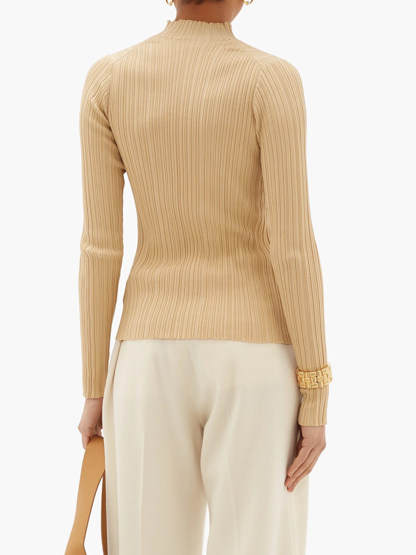 Katina high-neck ribbed cotton-blend sweater - 6