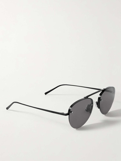 SAINT LAURENT Aviator-Style Metal Sunglasses outlook