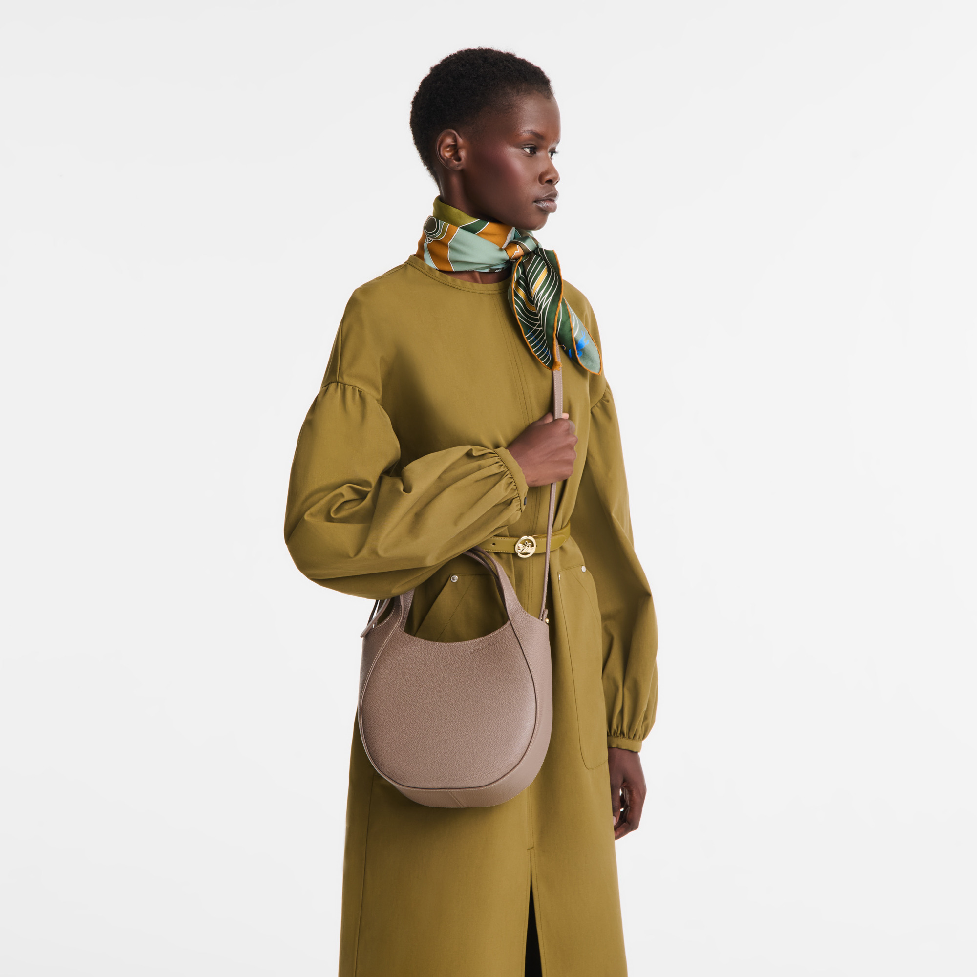 Le Foulonné S Handbag Taupe - Leather - 2
