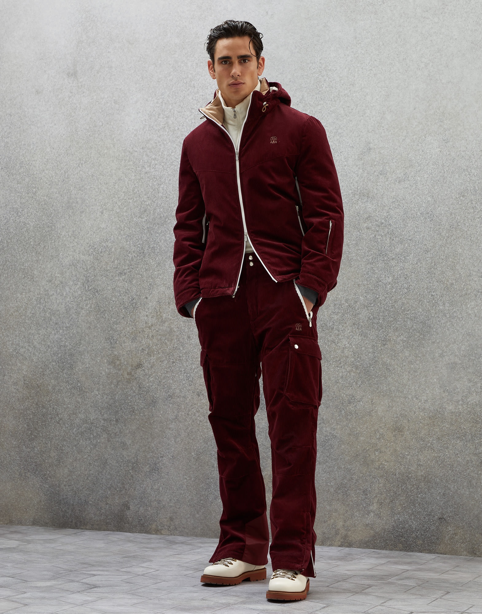 Bonded corduroy Mountain outerwear jacket with Thermore® padding and detachable hood - 5