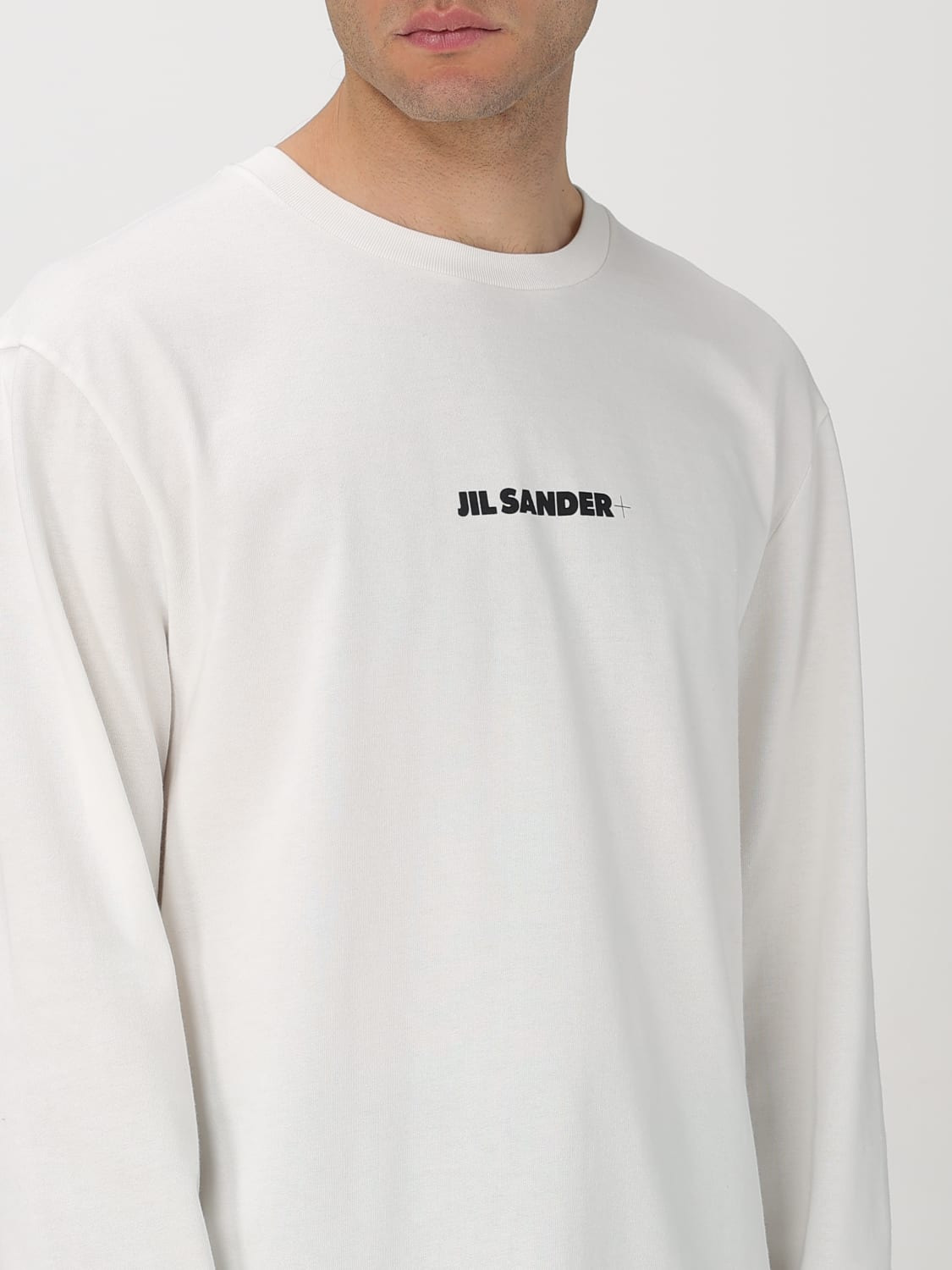 Jil Sander basic cotton sweater with logo - 5