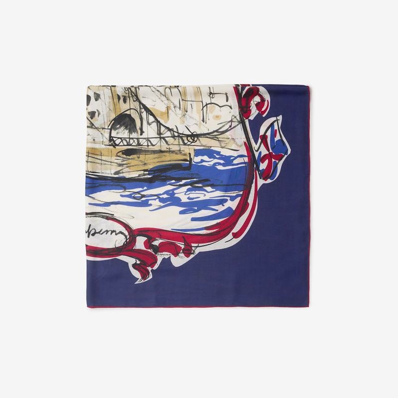 Burberry Tower Bridge Cashmere Silk Scarf outlook