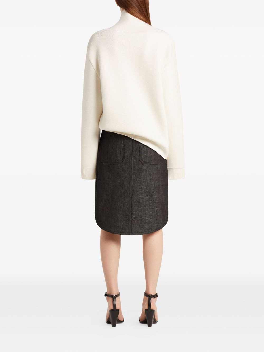 high-neck zip-detail sweater - 4