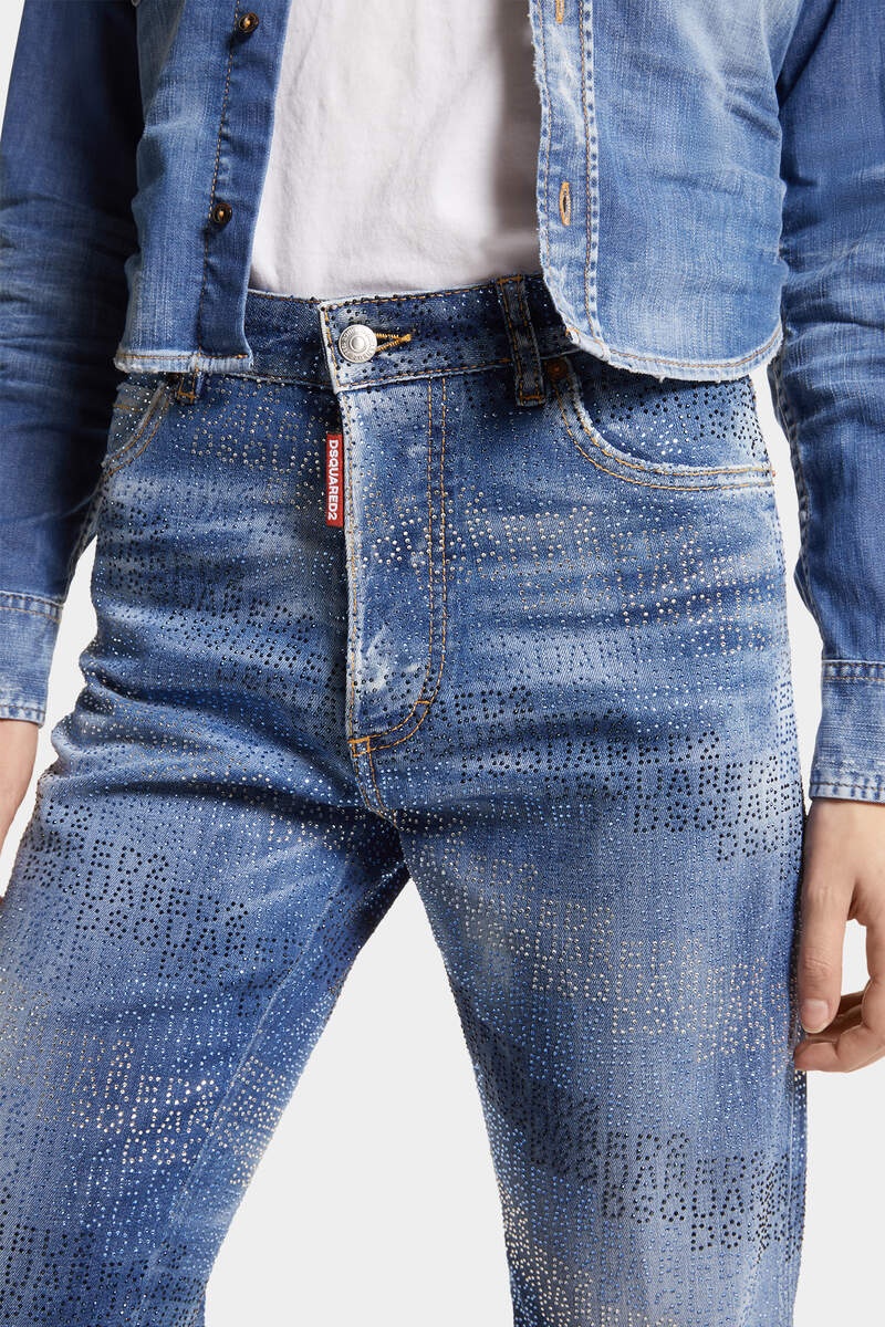 ALLOVER DSQUARED2 CRYSTAL WASH BOSTON JEANS - 5