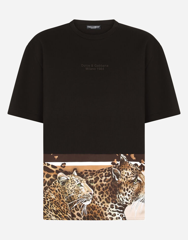 Leopard-print cotton T-shirt with patch - 3