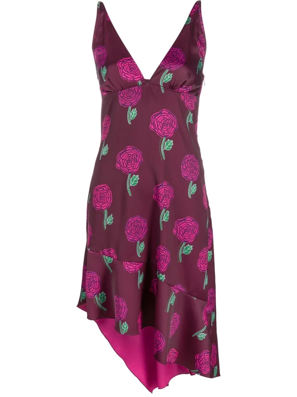 floral-print sleeveless dress - 1