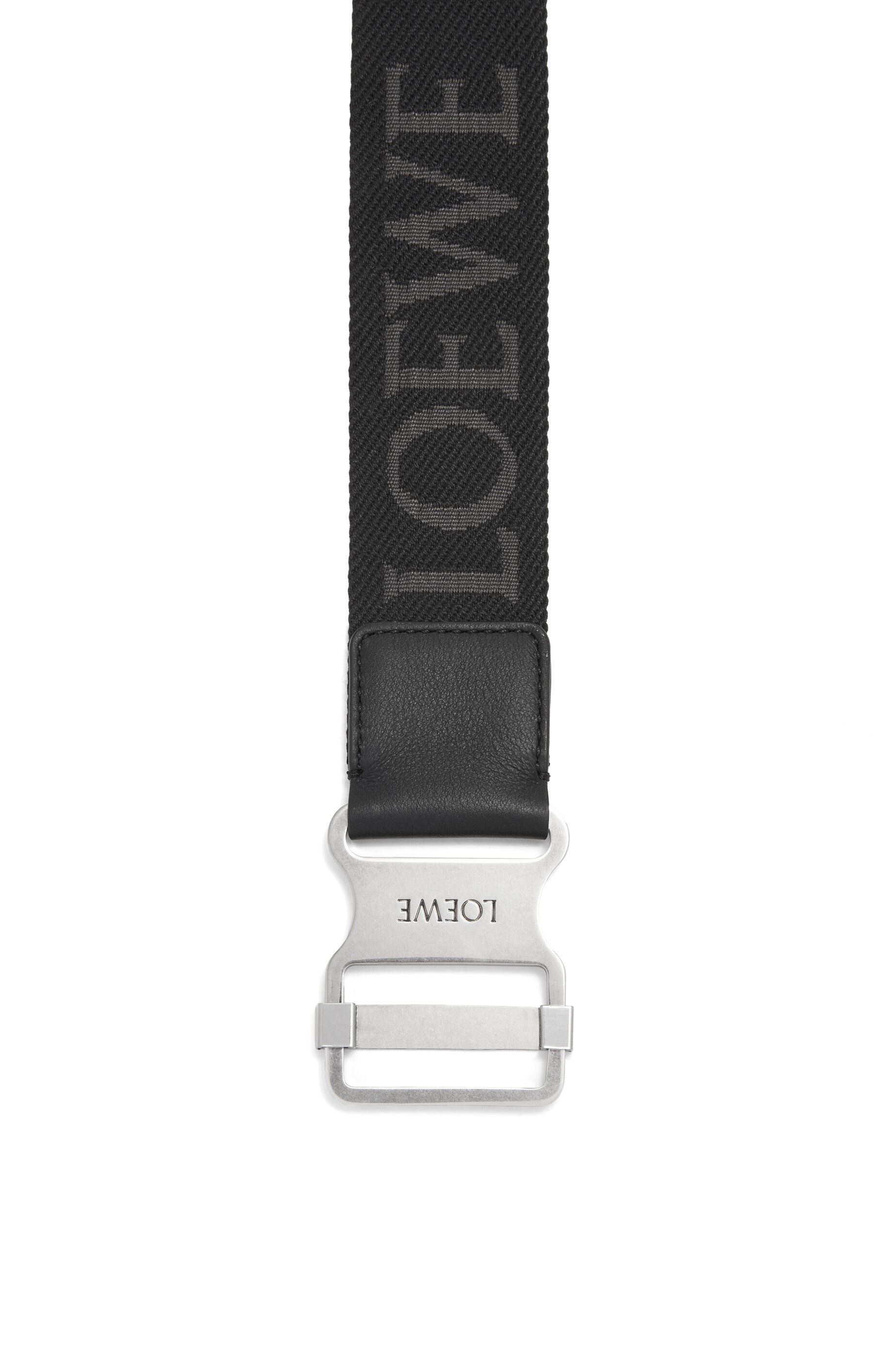 Slider buckle belt in webbing and calfskin - 2