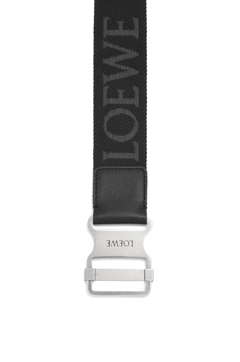 Loewe Slider buckle belt in webbing and calfskin outlook