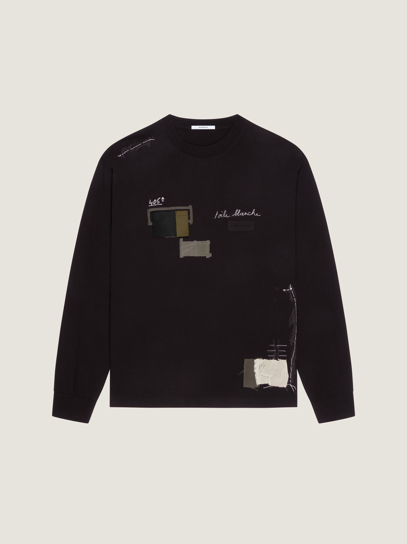 T-SHIRT IN COTTON WITH TROMPE L'ŒIL PATTERN 1