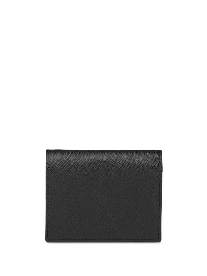 Prada logo plaque wallet outlook