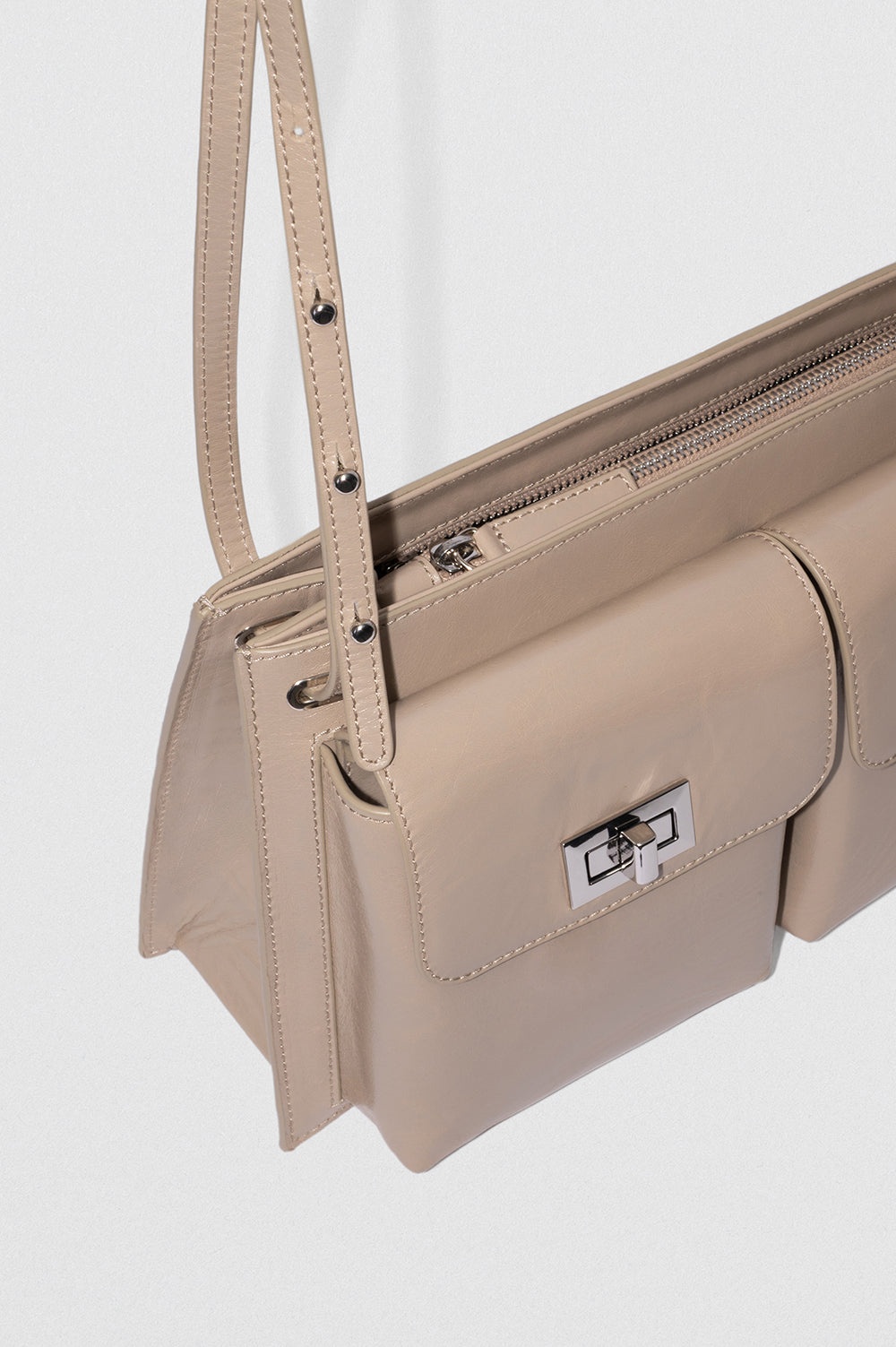 BILLY TOTE DRYLAND CREASED CALF LEATHER SHOULDER BAG - 3