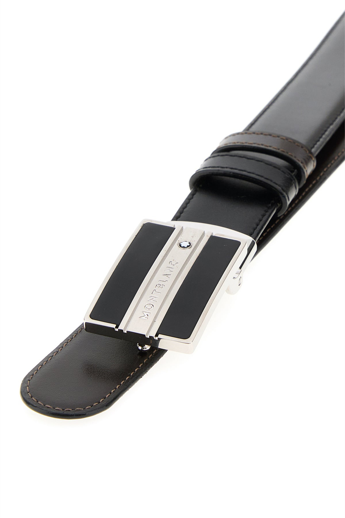 Black leather reversible belt - 4