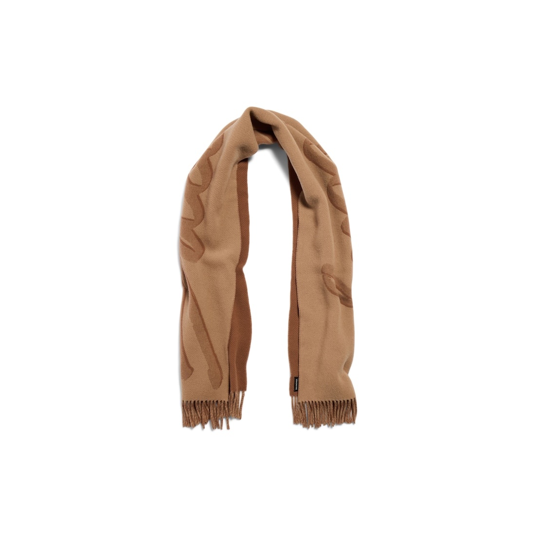 Women's Balenciaga Blanket Scarf in Beige - 2