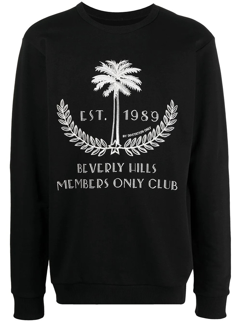 embroidered Palm motif sweatshirt 1
