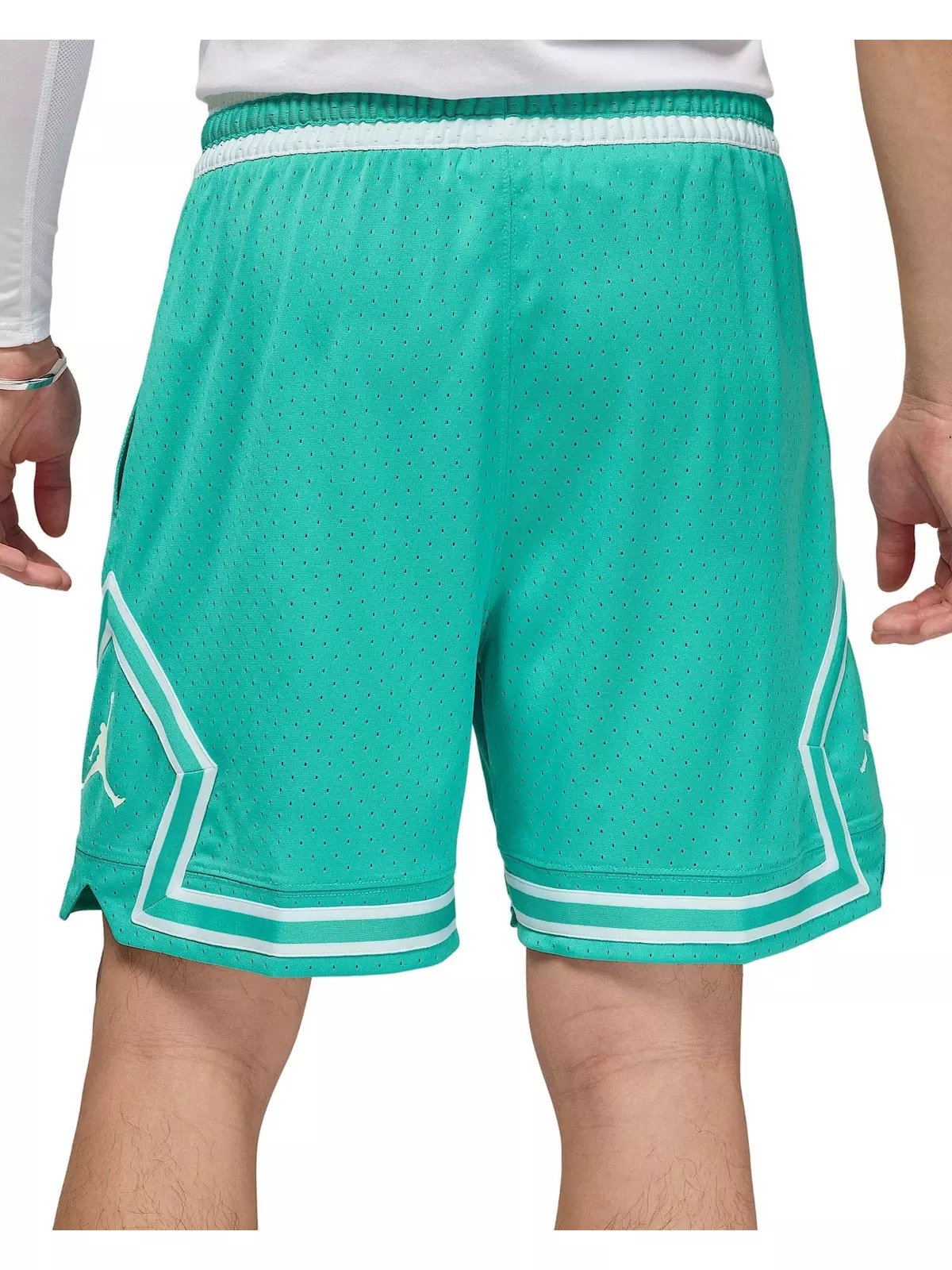 Men's Sport Dri-FIT Mesh Diamond Shorts -Teal - 2