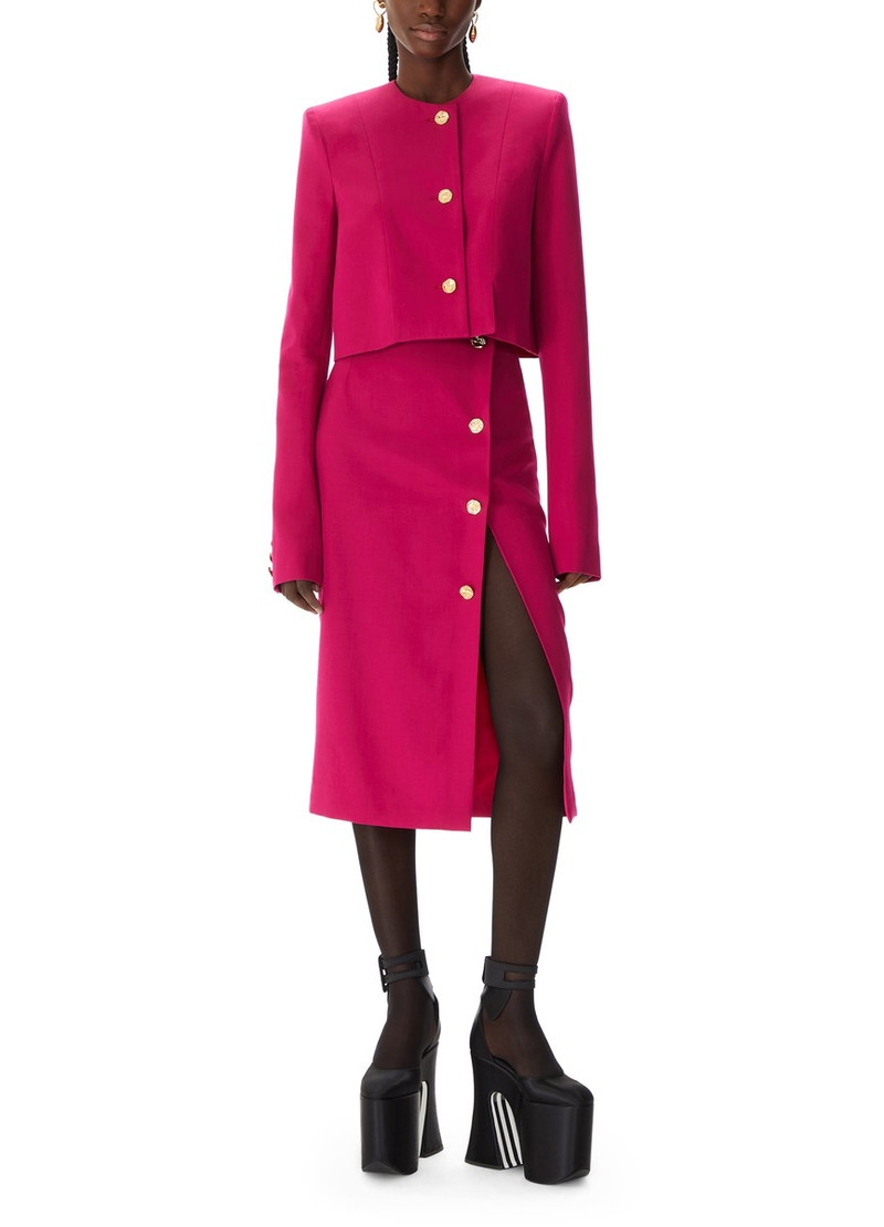 Midi wool gabardine pencil skirt 3