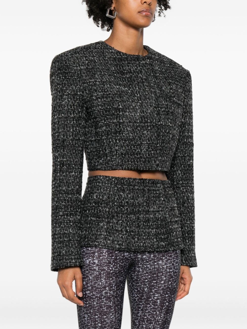 G-Crop-G tweed cropped jacket - 3