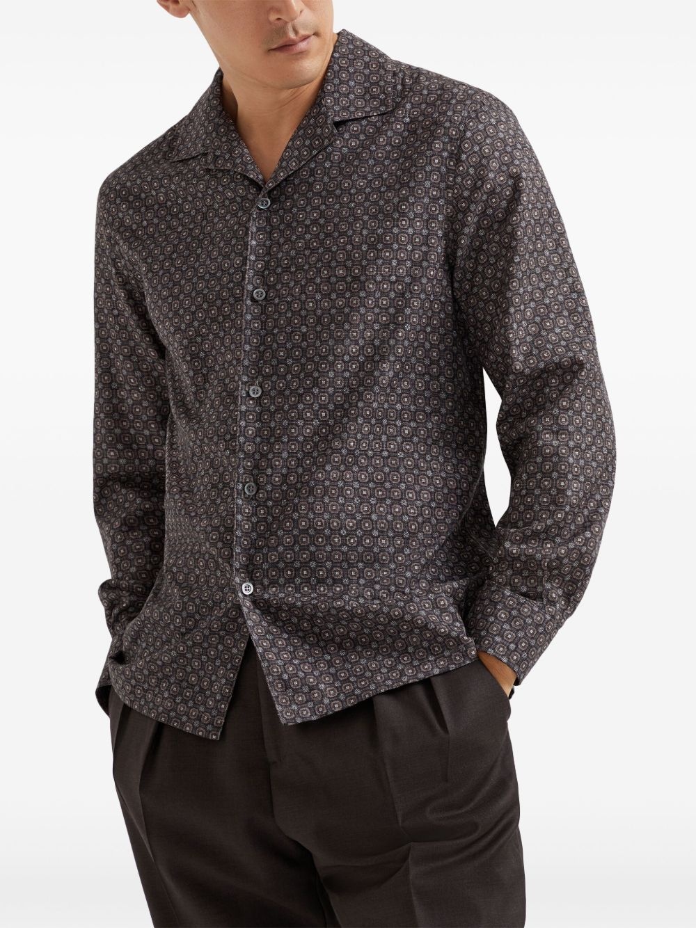 camp-collar shirt - 2