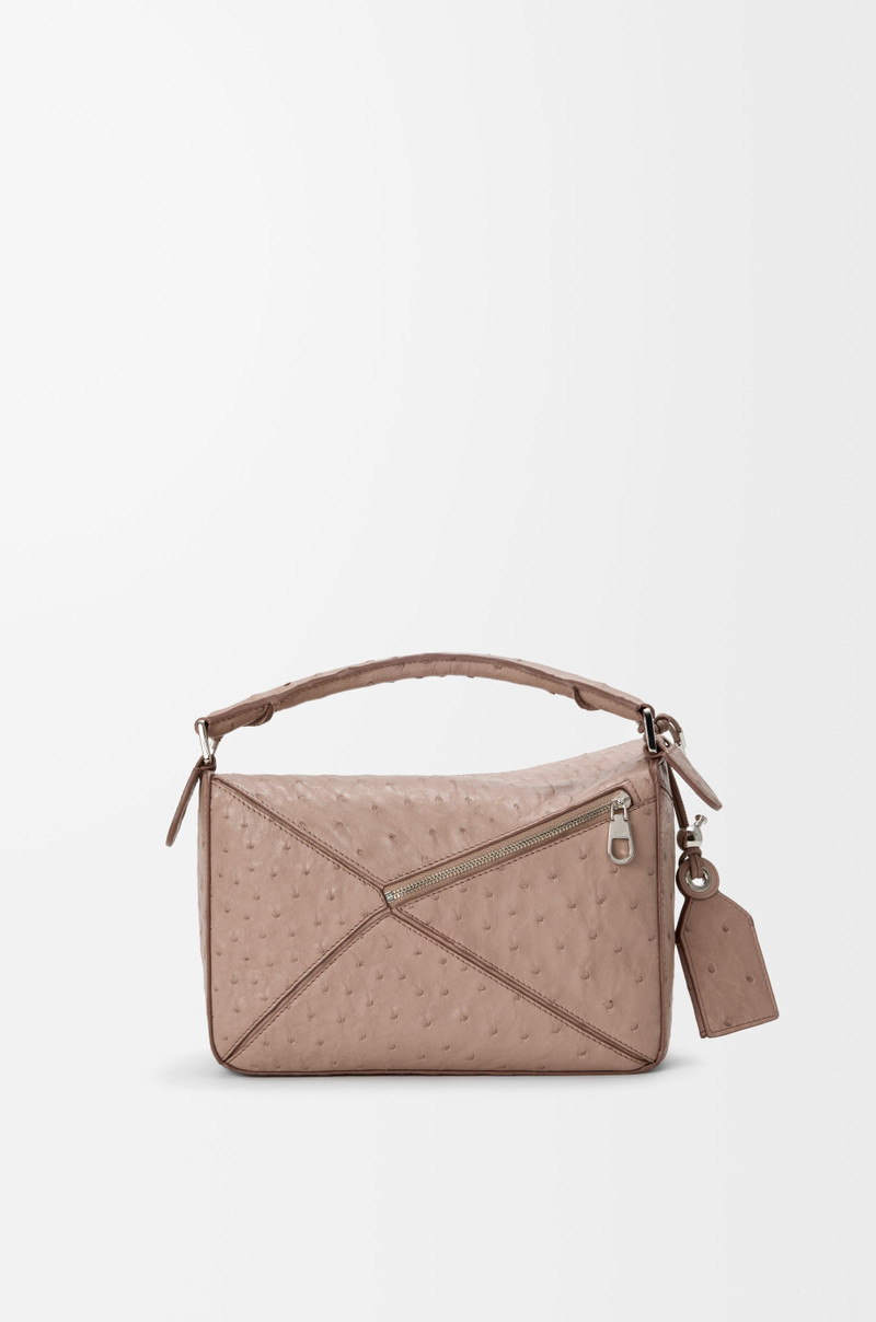 Small Featherlight Puzzle bag in ostrich 5