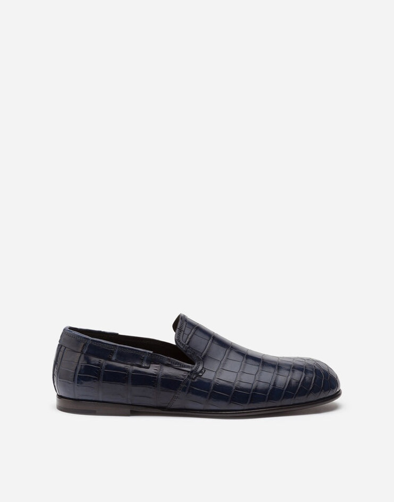 Crocodile nappa slip-on shoes 1