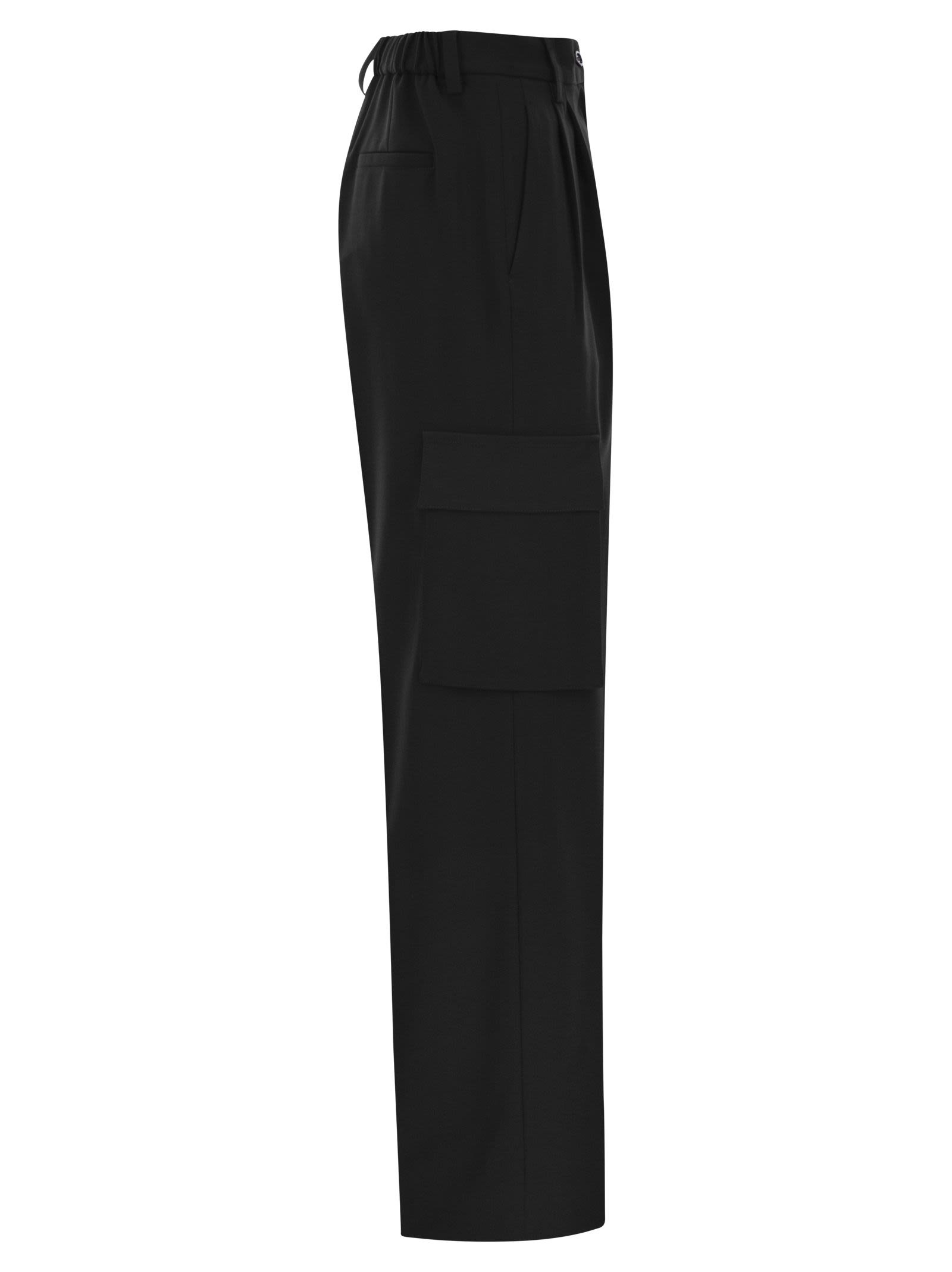 Herno Women Soft Wool Cargo Pants - 3
