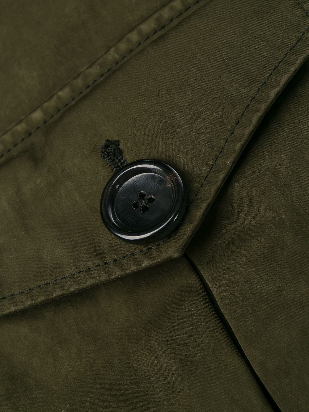 hooded single pocket parka coat - 6