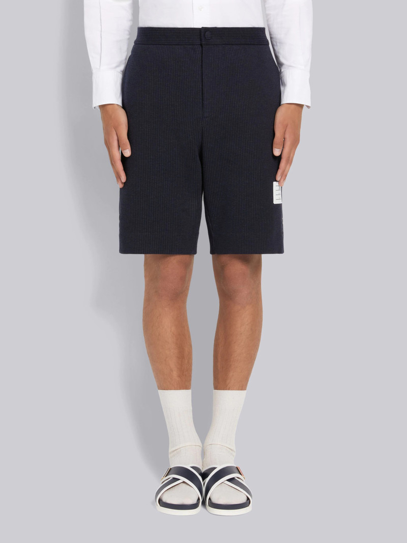 Navy Double Face Tech Seersucker Backstrap Bermuda Short 1