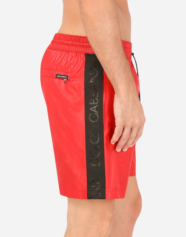 Mid-length swim trunks with side bands - 5