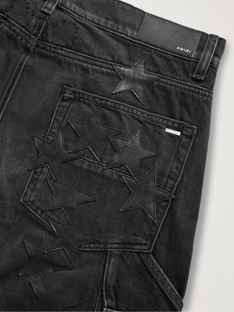 + Chemist Carpenter Straight-Leg Leather-Appliquéd Jeans 5