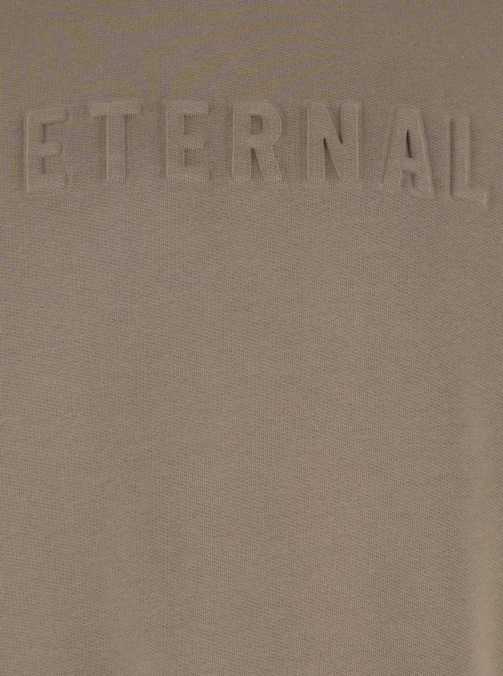 Fear Of God Men 'Eternal Beige Crewneck T-Shirt With Dropped Shoulders And Tonal Embroidery On The F - 3