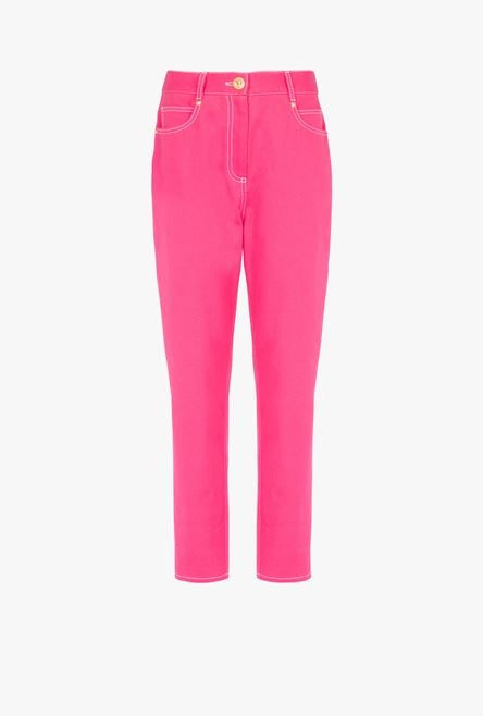 Balmain x Barbie - Boyfriend cut pink jeans - 1