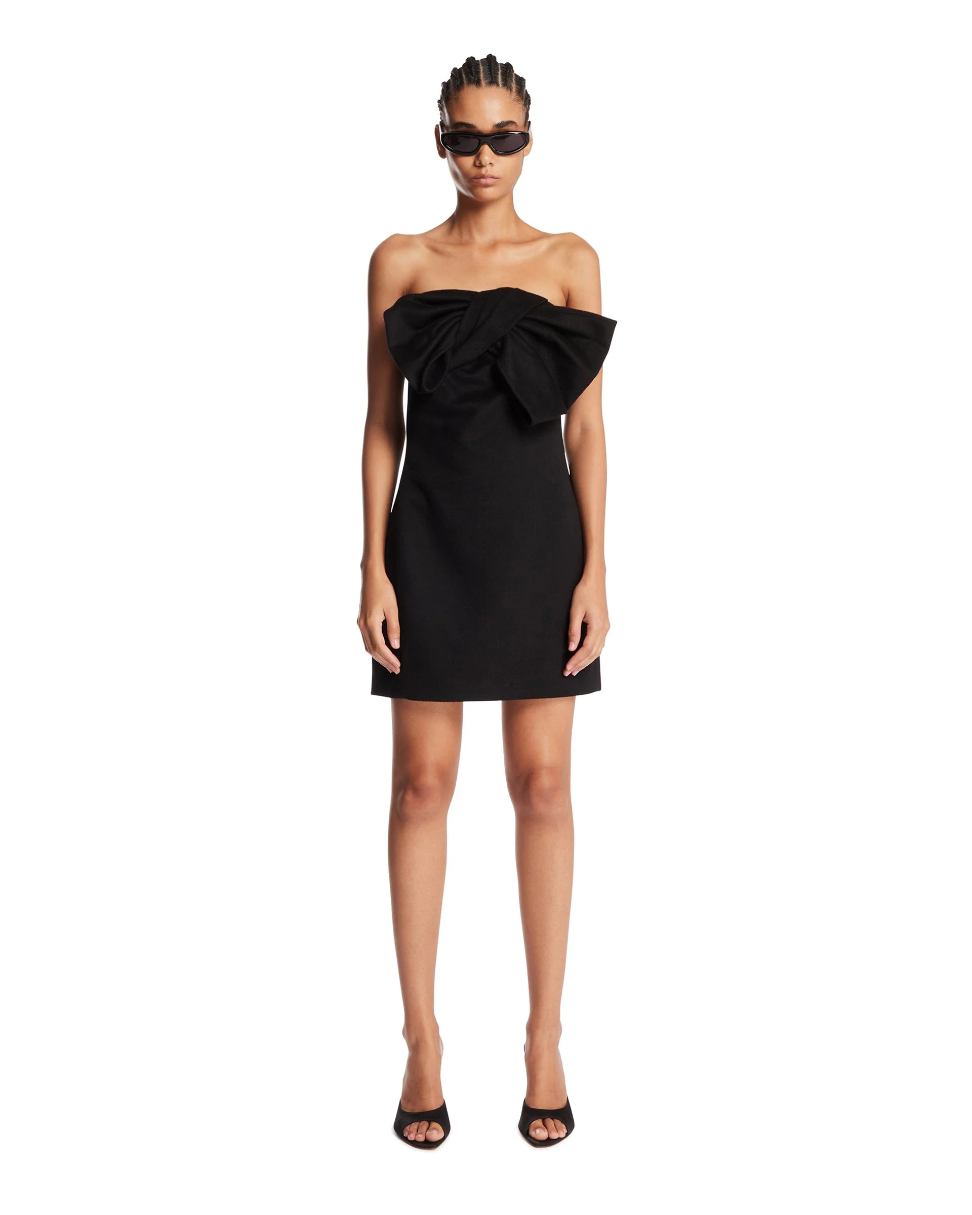 Black Bow Mini Dress - 1
