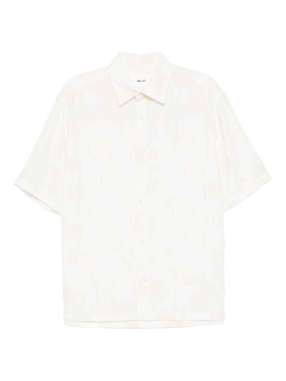 all-over motif embroidery shirt - 1
