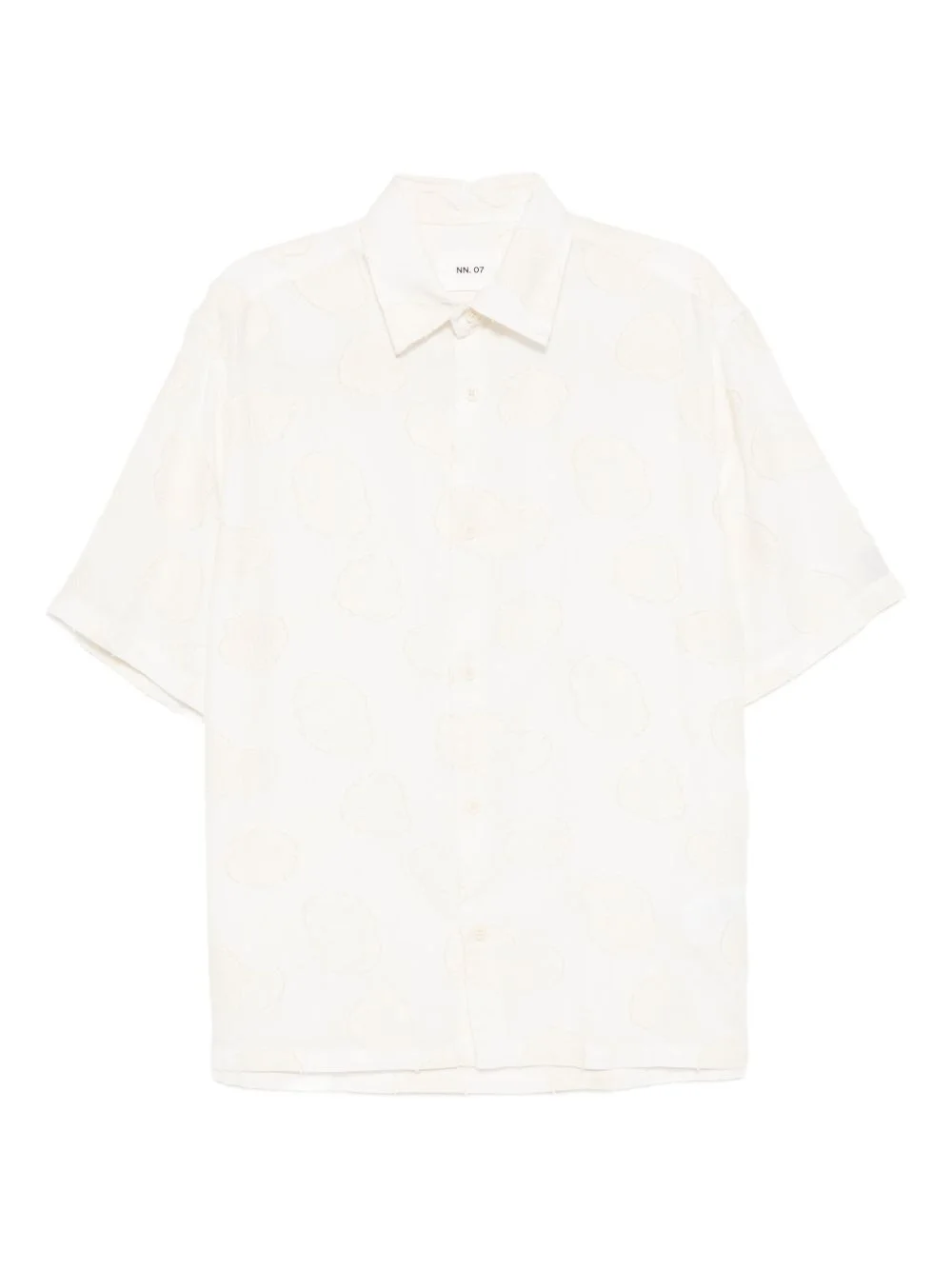 all-over motif embroidery shirt - 1