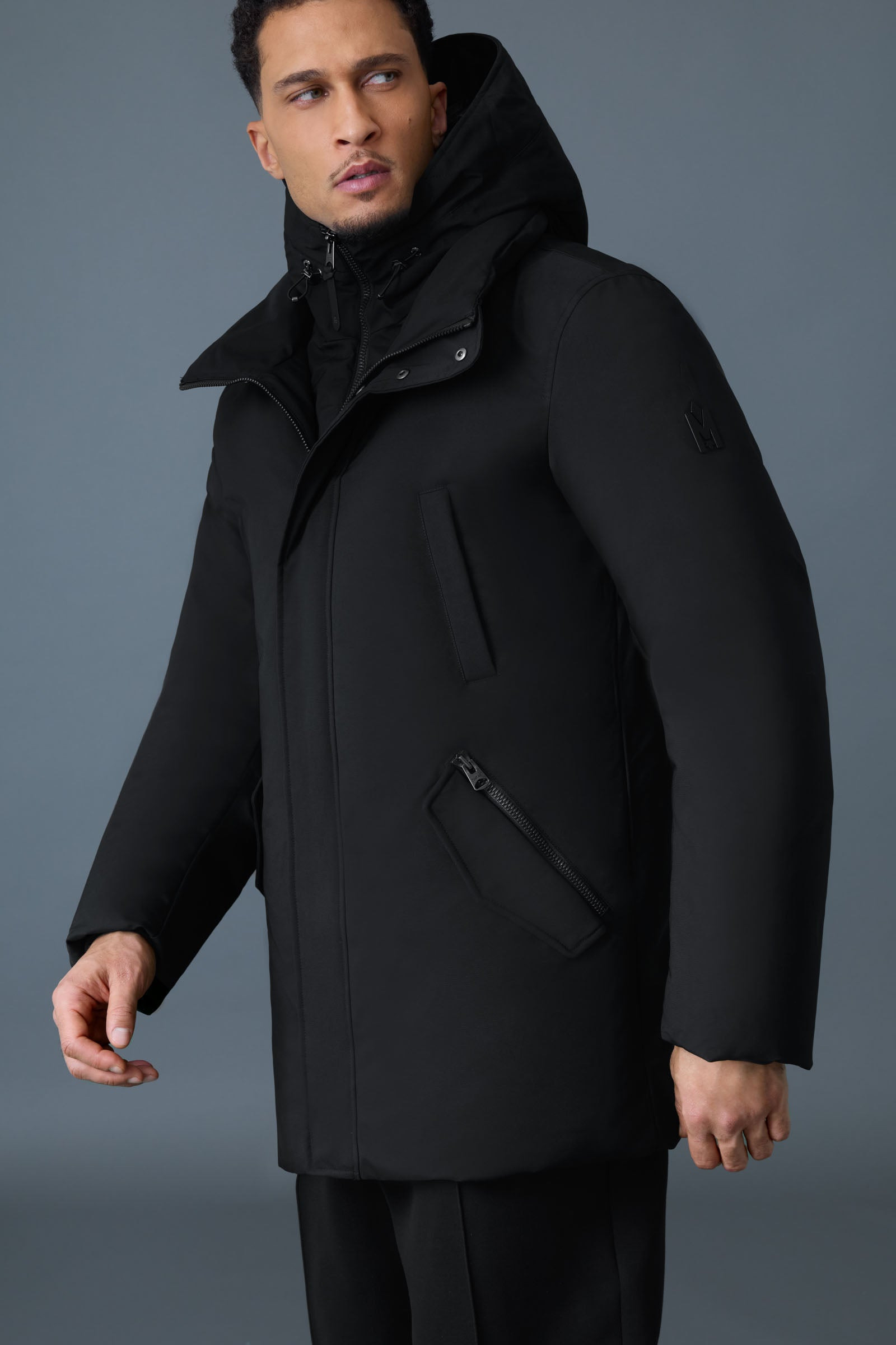 EDWARD 2-in-1 down coat with removable hooded bib for men - 5
