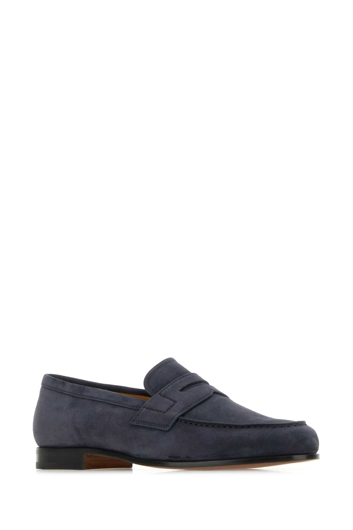 Church's Men Navy Blue Leather Heswall Loafers - 2