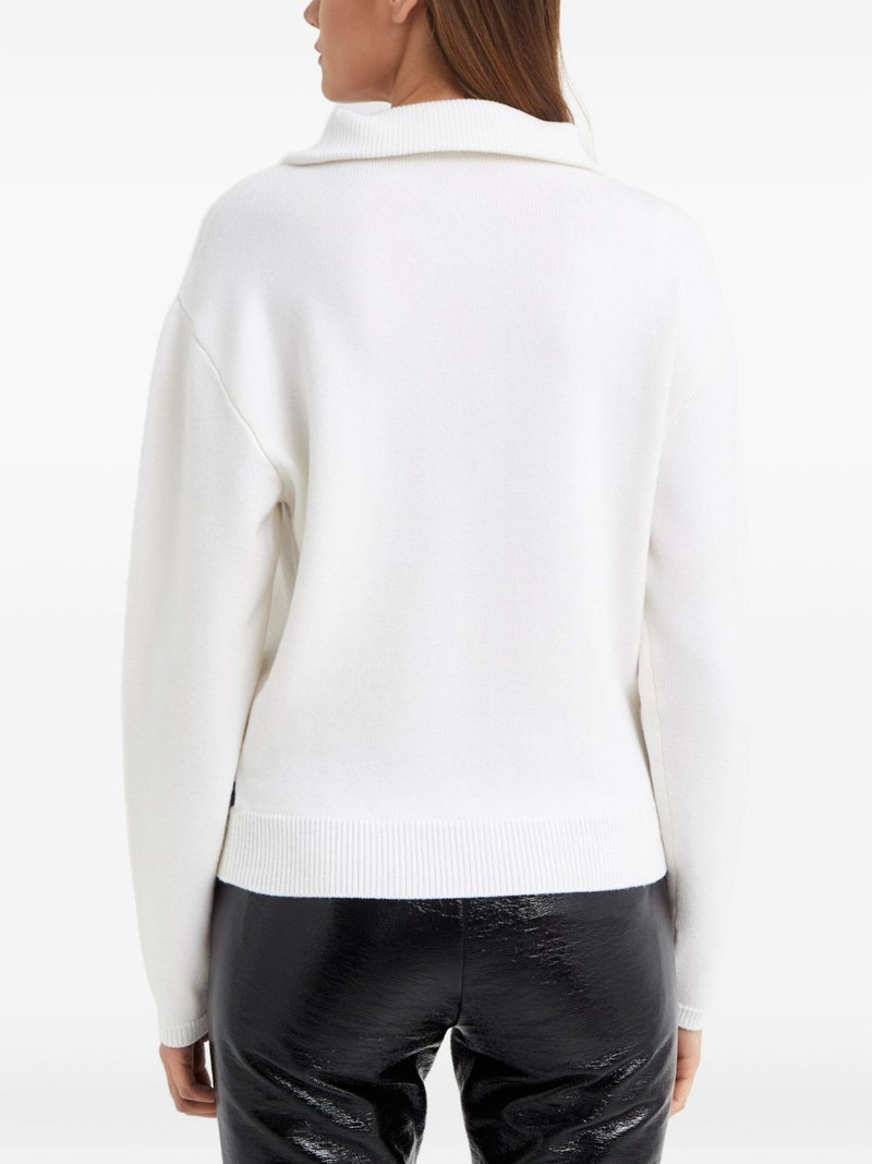 embroidered-logo zip sweater 3